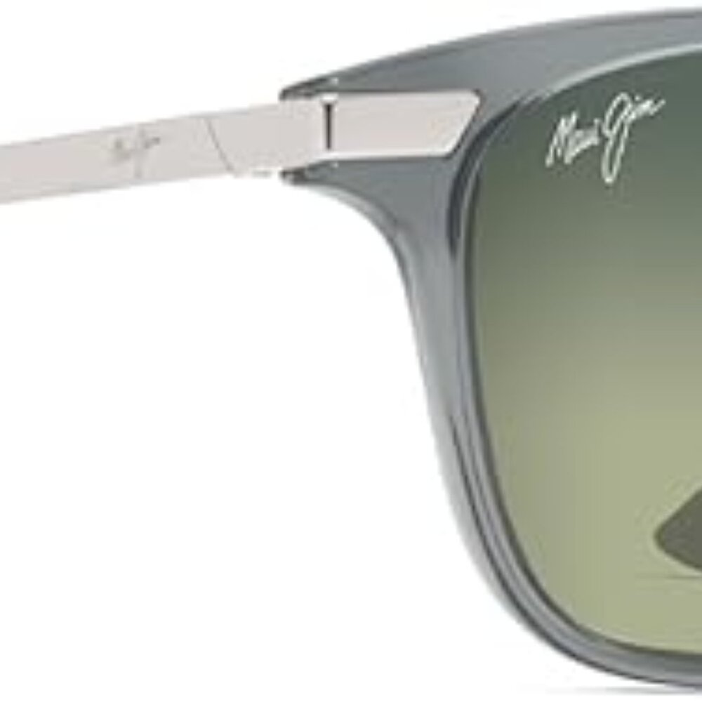 Maui Jim MANA‘OLANA Sunglasses Brand New in Box Shiny Trans Grey with Silver - Picture 3 of 5